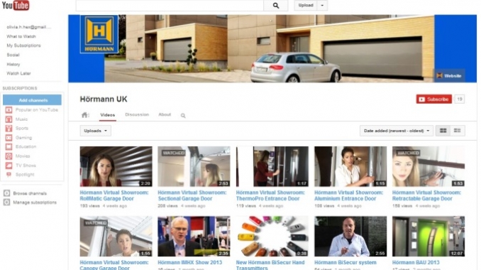 Hormann Launches YouTube Channel 